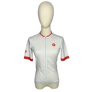 Pactimo White Front Zip Cycling Jersey Size Large